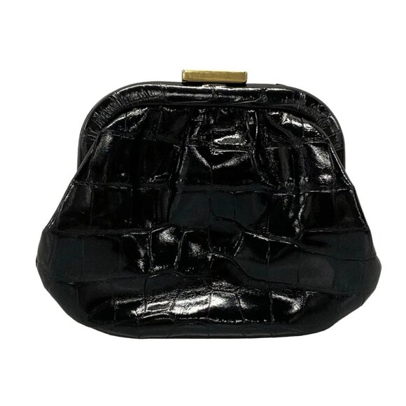 Auth BALENCIAGA Cloud Coin Purse 618915 Black Leather Coin Case - Picture 2 of 10